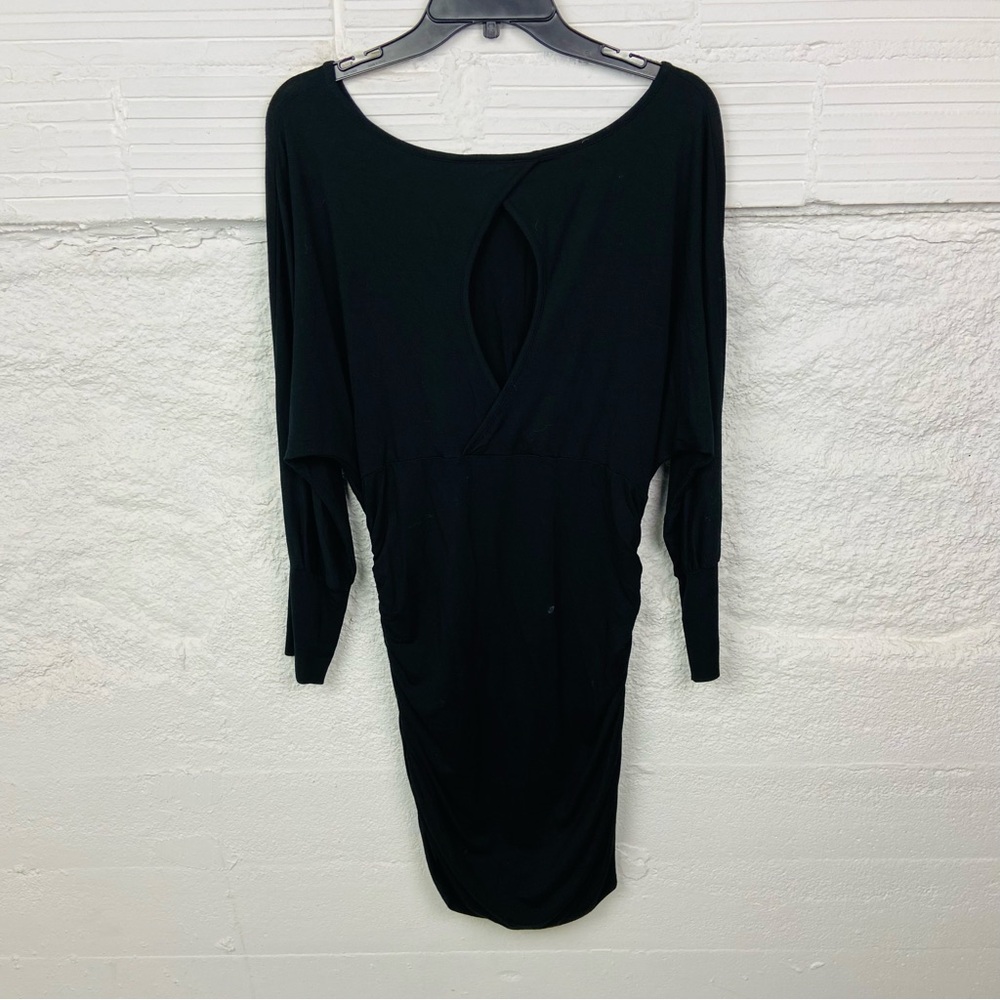 Cache Black Stretch Keyhole Back Long Sleeve Mini… - image 3